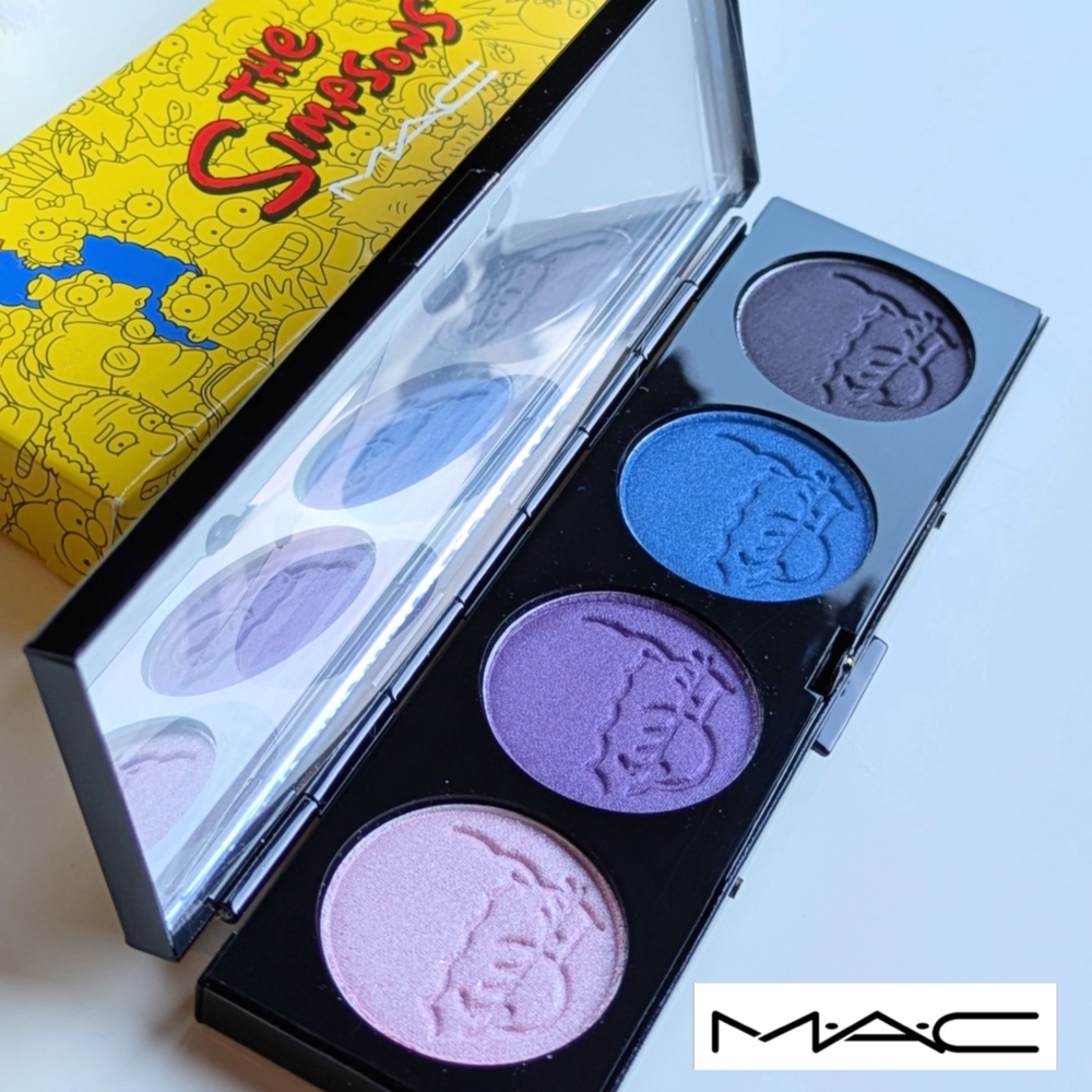 New MAC x The Simpsons Marge’s Extra Ingredients Quad eyeshadow palette NIB